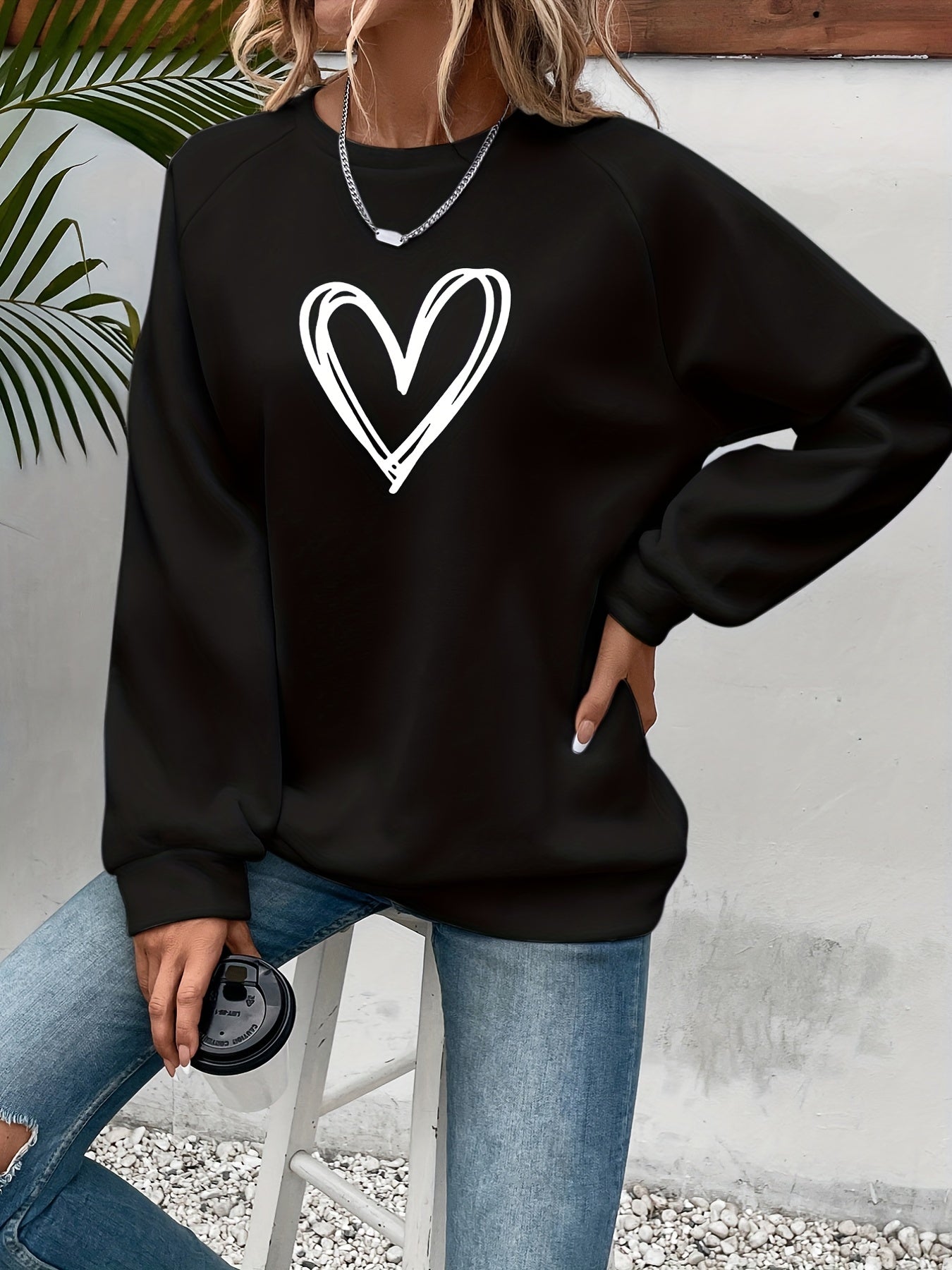 Émilie - Sweat Féminin Oversize Imprimé