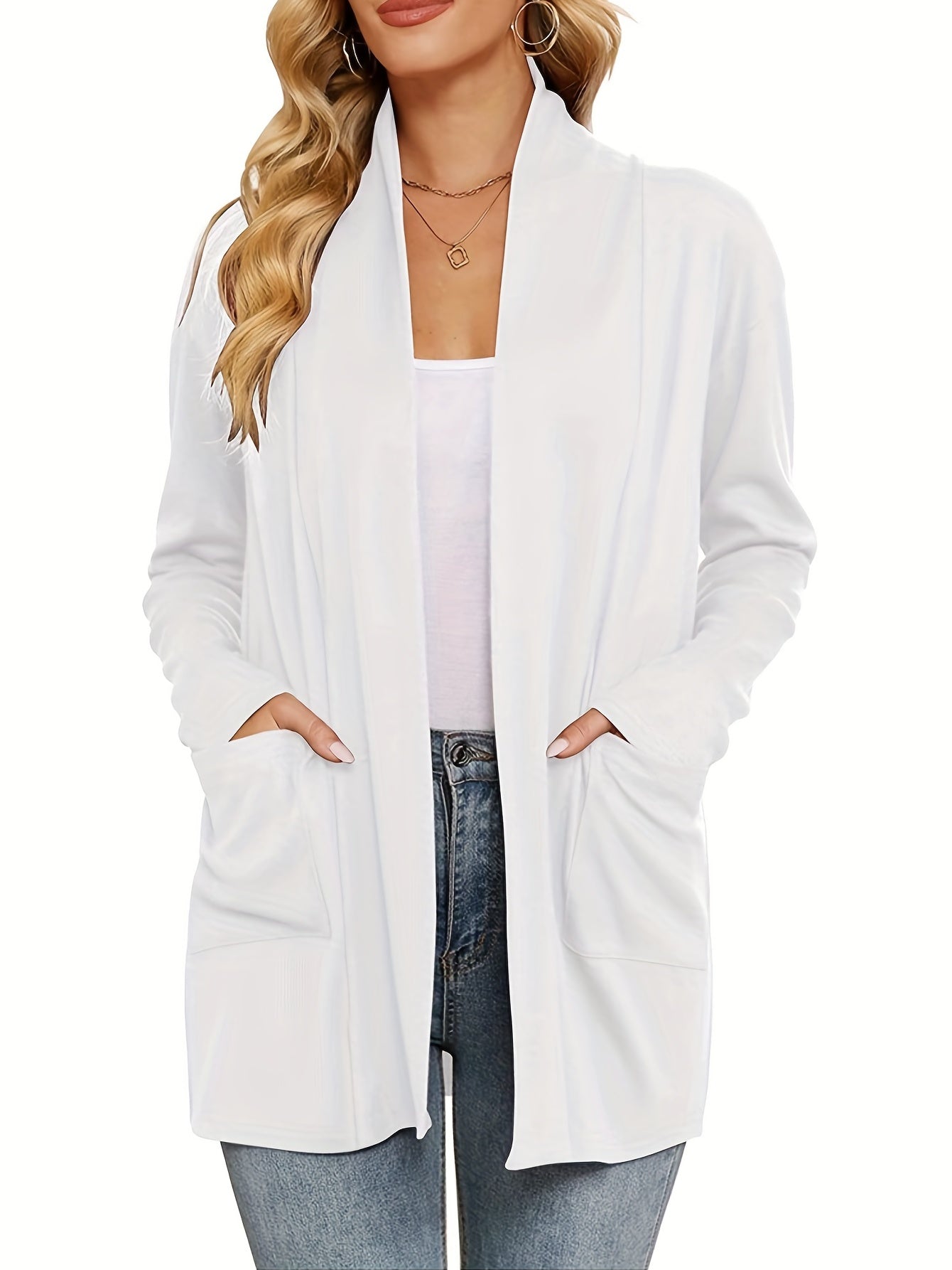 Camille - Gilet Élégant Long Poches