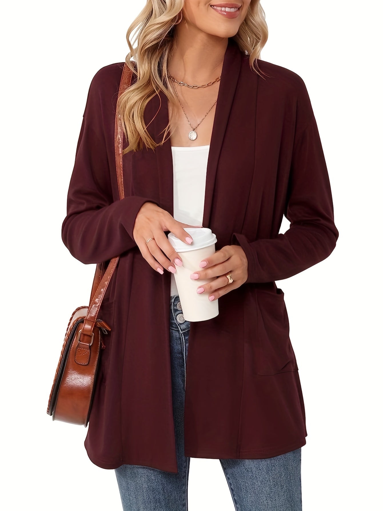 Camille - Gilet Élégant Long Poches
