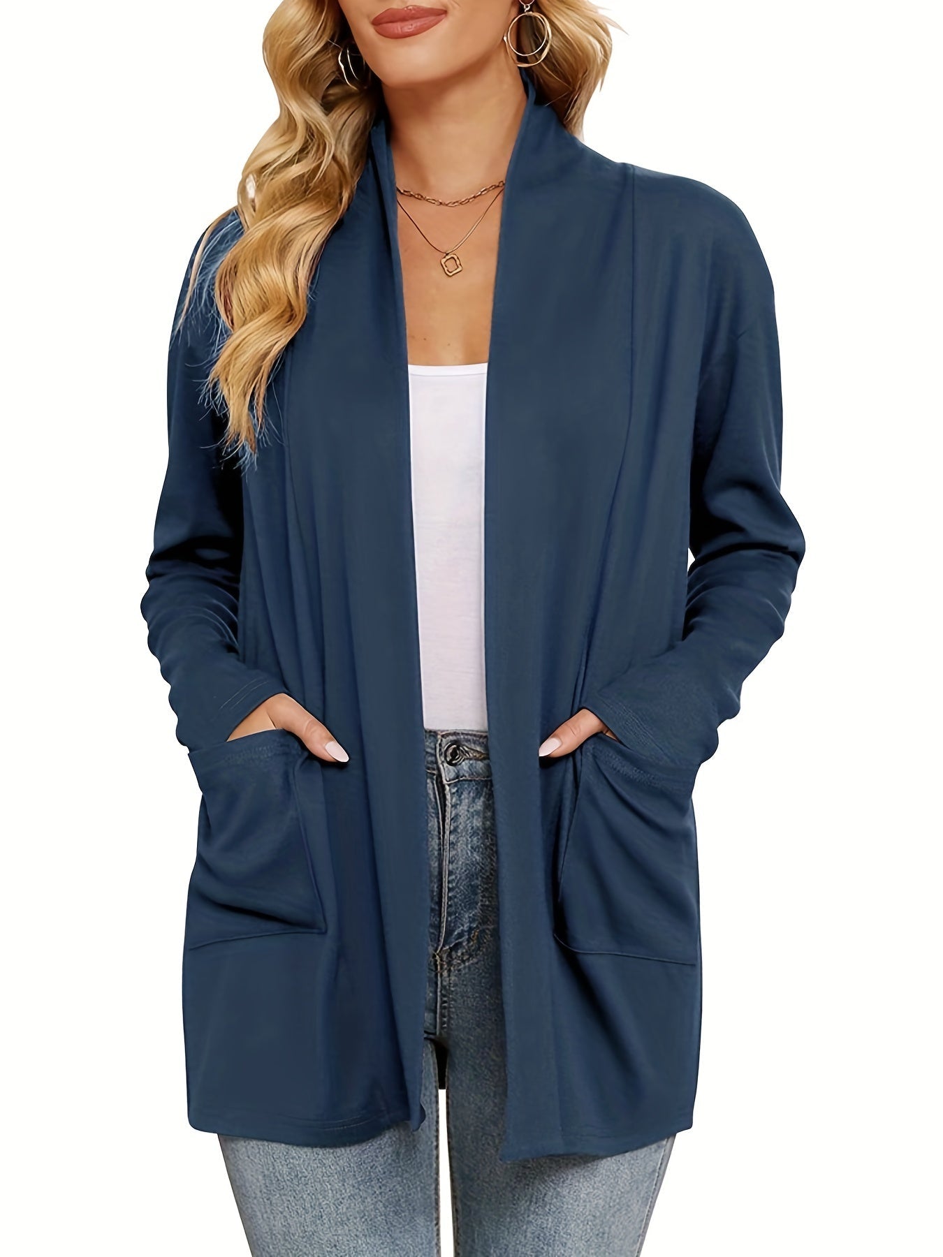 Camille - Gilet Élégant Long Poches