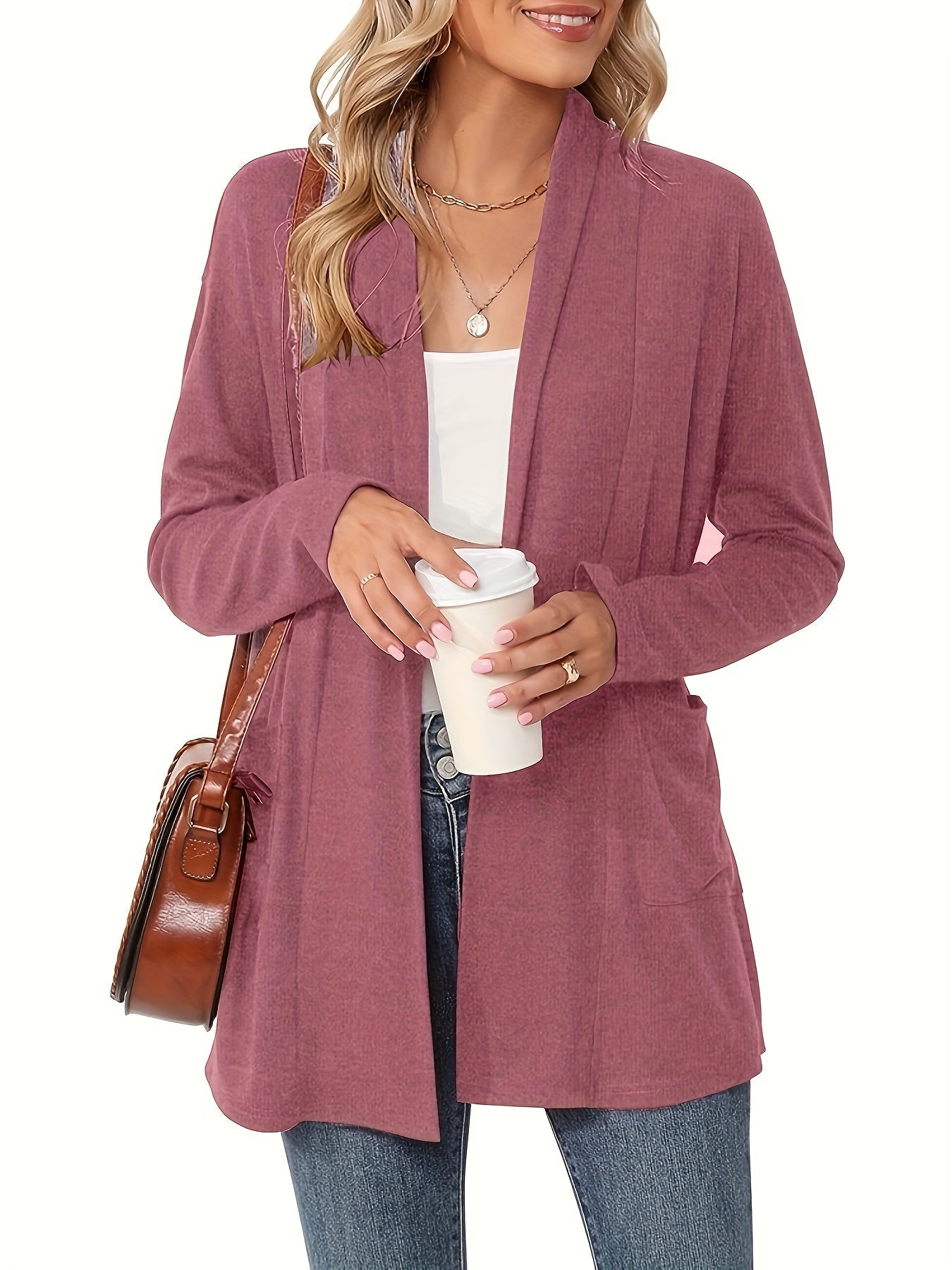 Camille - Gilet Élégant Long Poches
