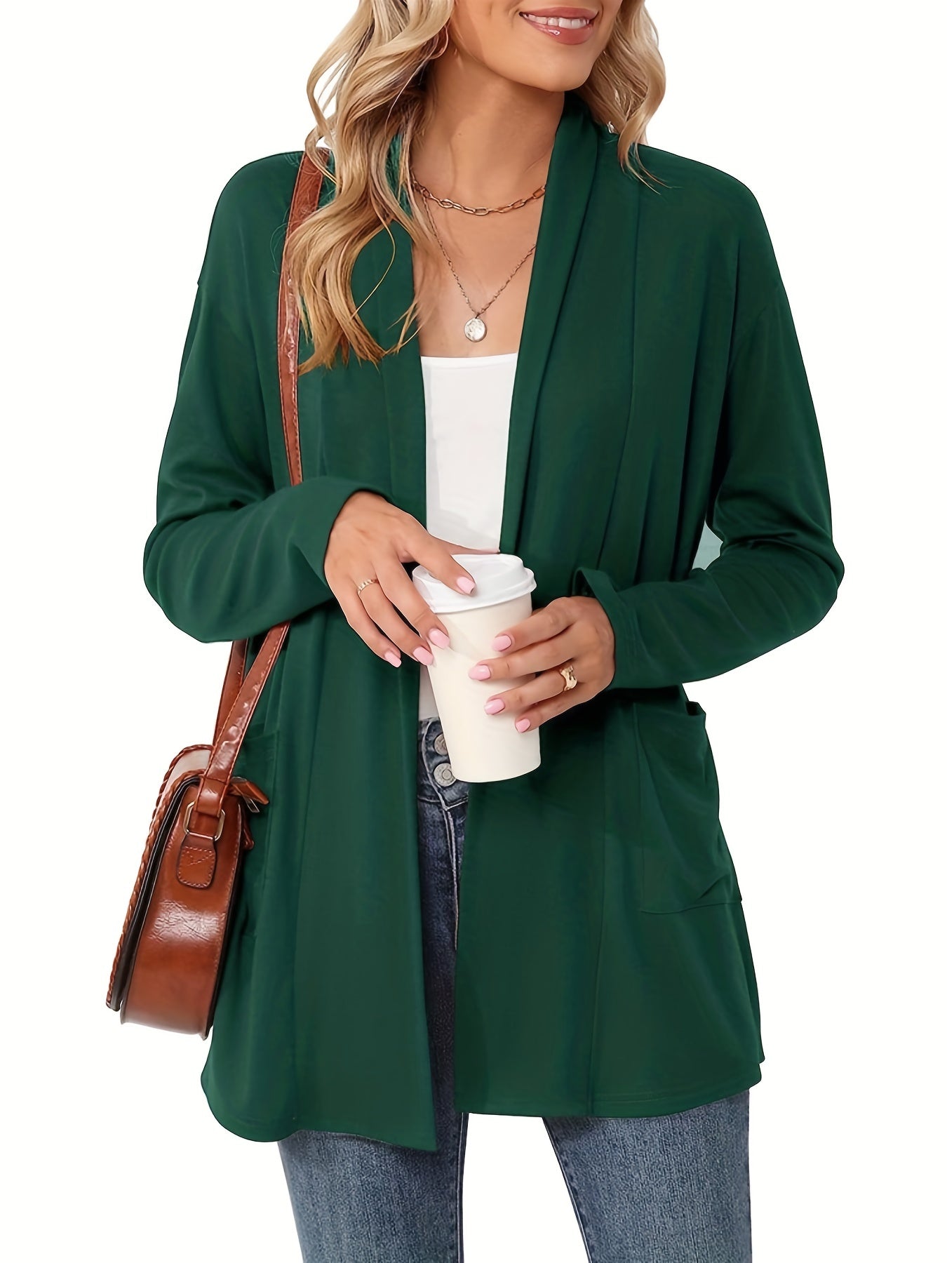 Camille - Gilet Élégant Long Poches