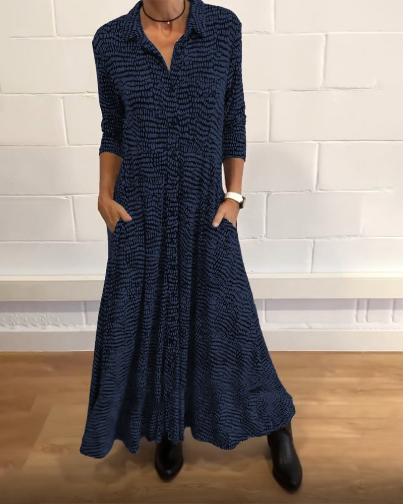 Robe Longue Femme Imprimée Chic - Inès