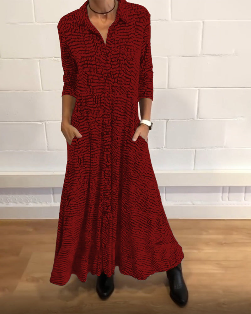 Robe Longue Femme Imprimée Chic - Inès