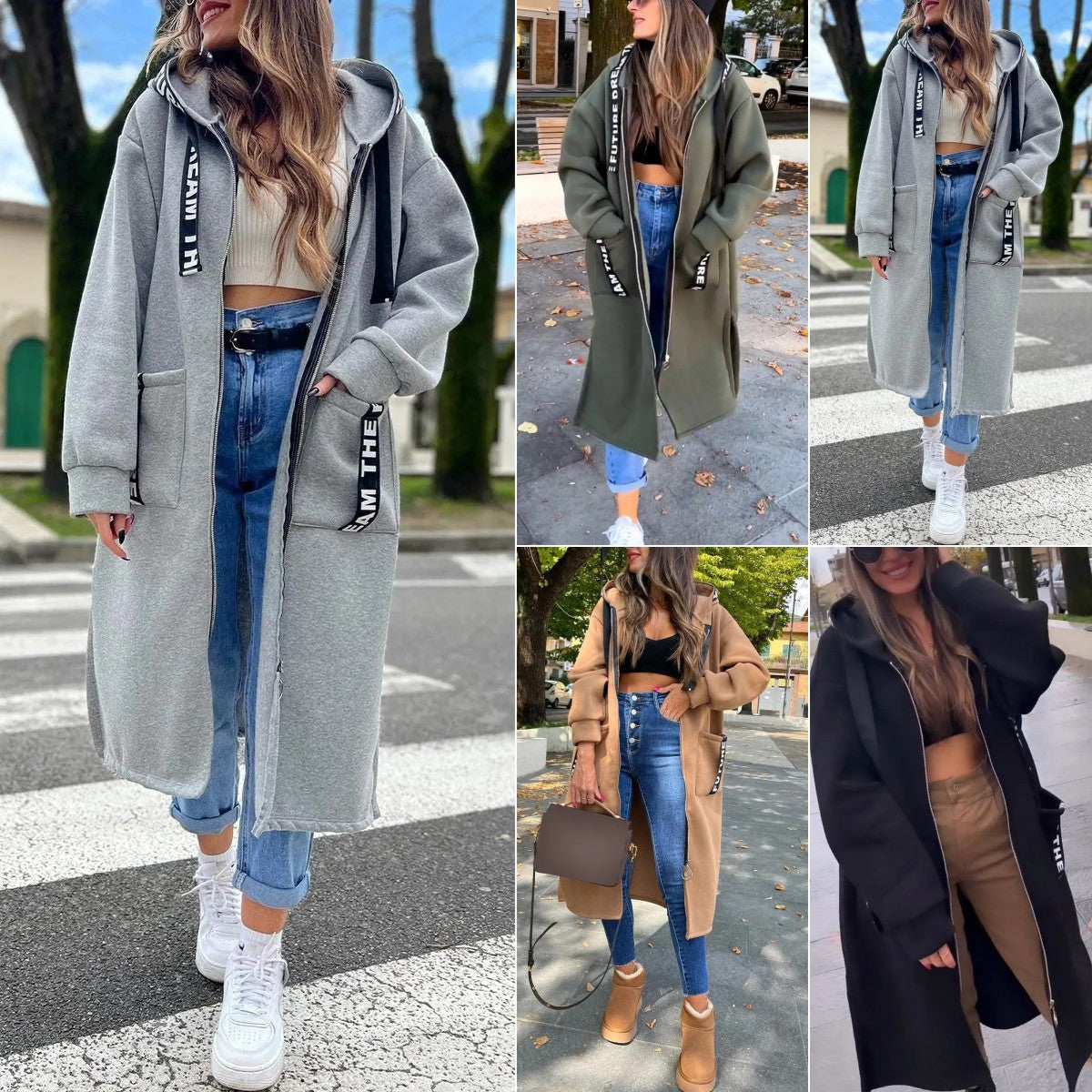 Florence | Sweat à Capuche Stylé Oversize Zippé