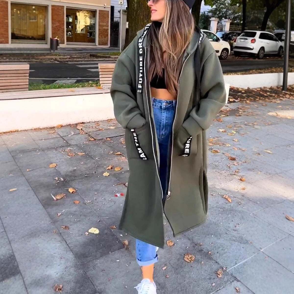 Florence | Sweat à Capuche Stylé Oversize Zippé