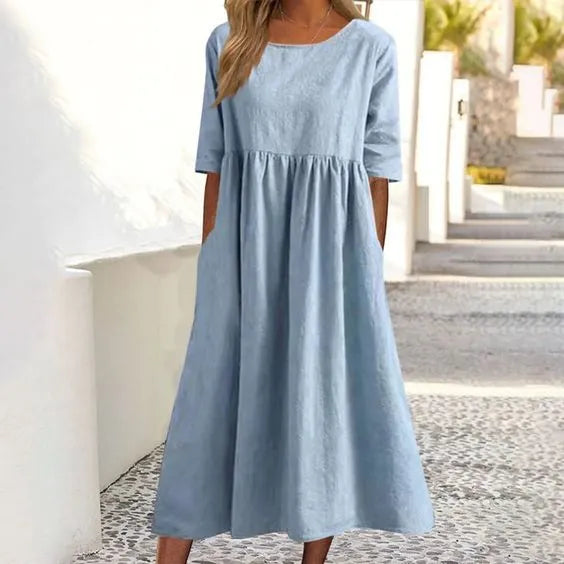 Robe Longue Femme en Lin - Inès