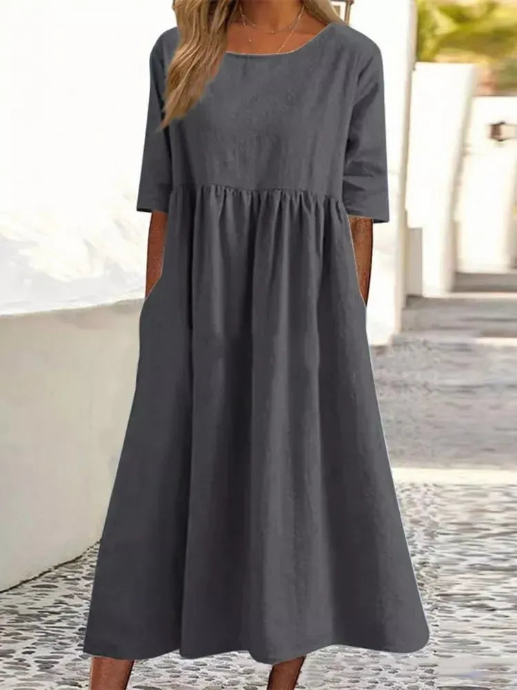 Robe Longue Femme en Lin - Inès