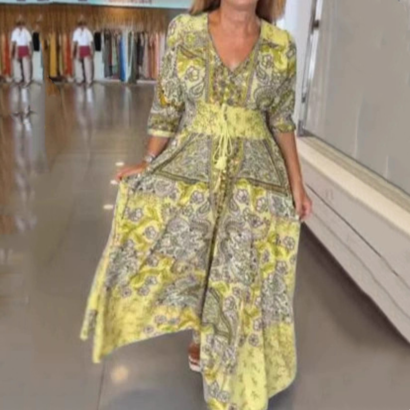 Robe Longue Femme Bohème Fleurie - Camille