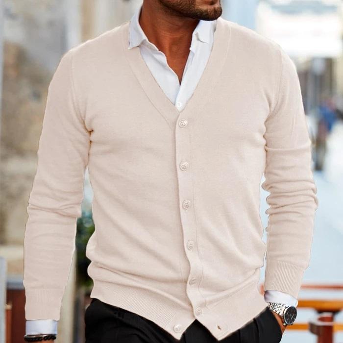 Marc - Cardigan Élégant Boutonné Col V