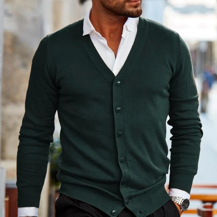 Marc - Cardigan Élégant Boutonné Col V