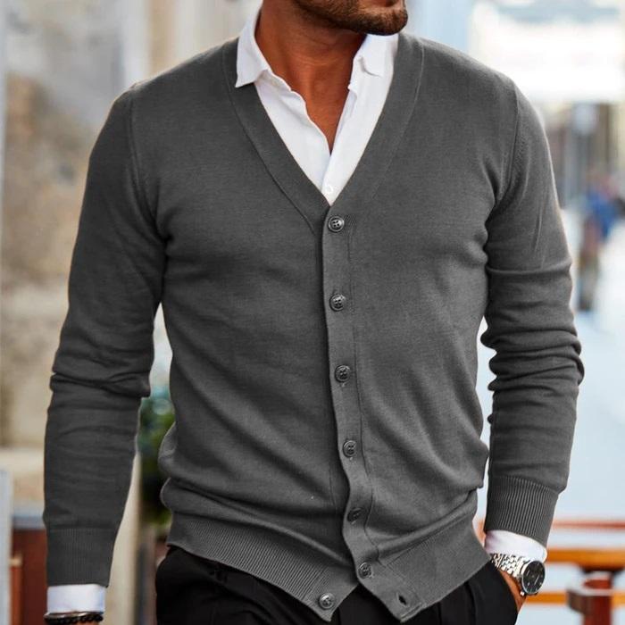 Marc - Cardigan Élégant Boutonné Col V