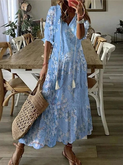 Corinne - Robe Longue Femme Bohème Ethnique