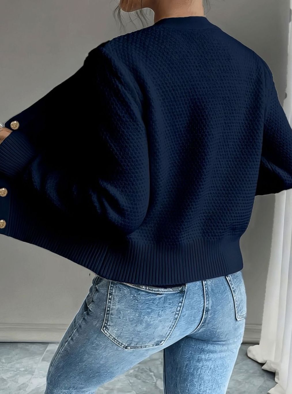 Isabelle - Cardigan Élégant Torsadé Boutonné