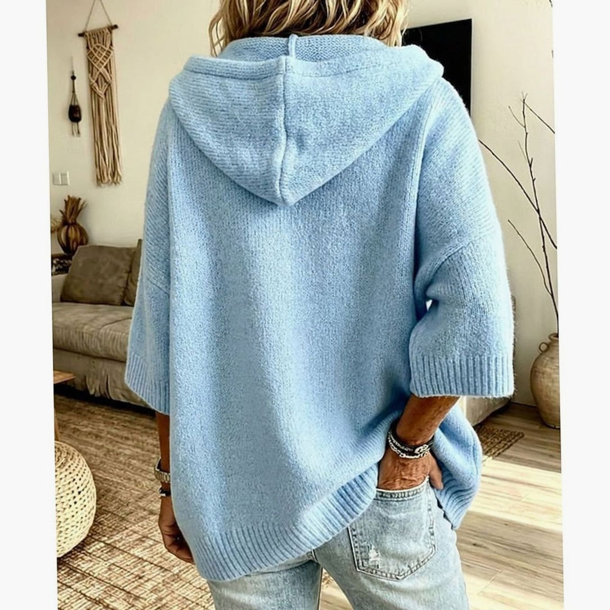 Charlotte - Cardigan Élégant Oversize Capuche