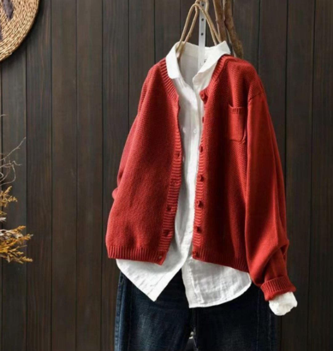 Delphine - Cardigan Élégant Oversize Grosse Maille