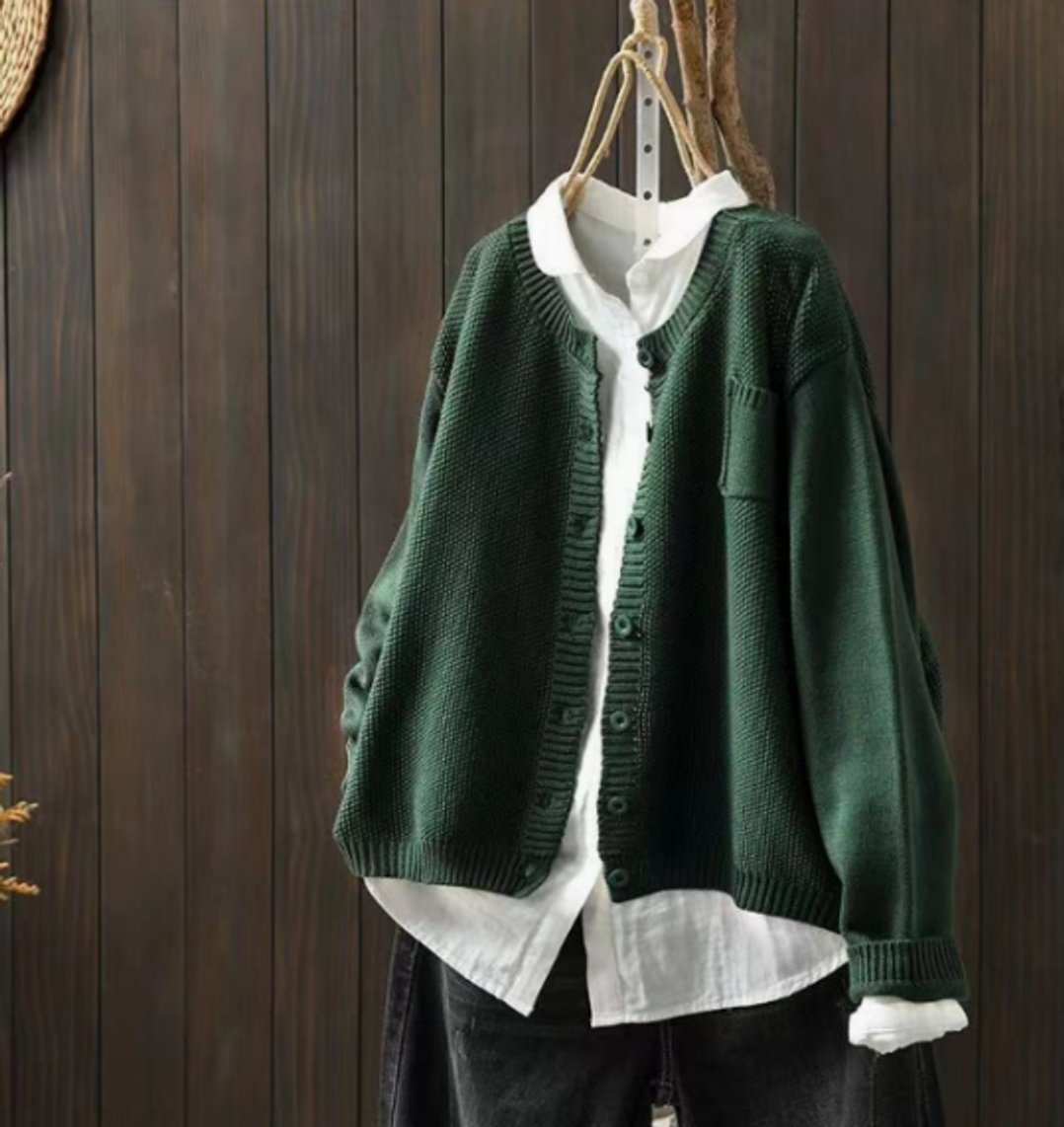 Delphine - Cardigan Élégant Oversize Grosse Maille