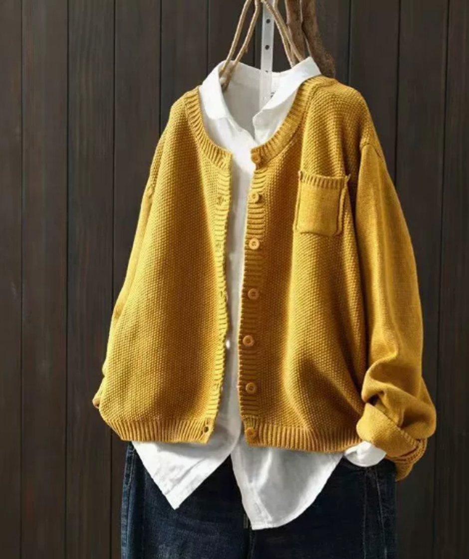 Delphine - Cardigan Élégant Oversize Grosse Maille