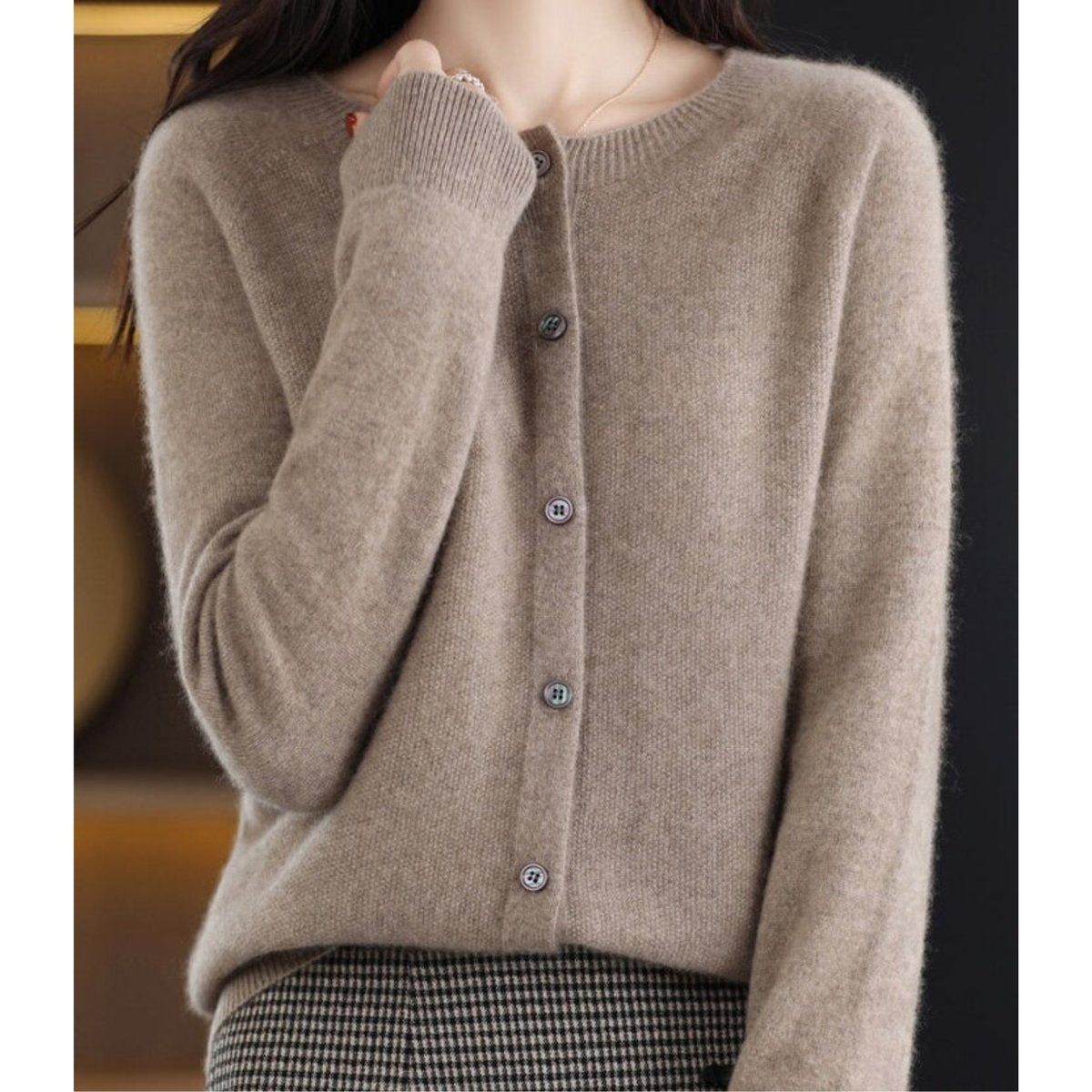 Caroline - Cardigan Élégant Maille Boutonné