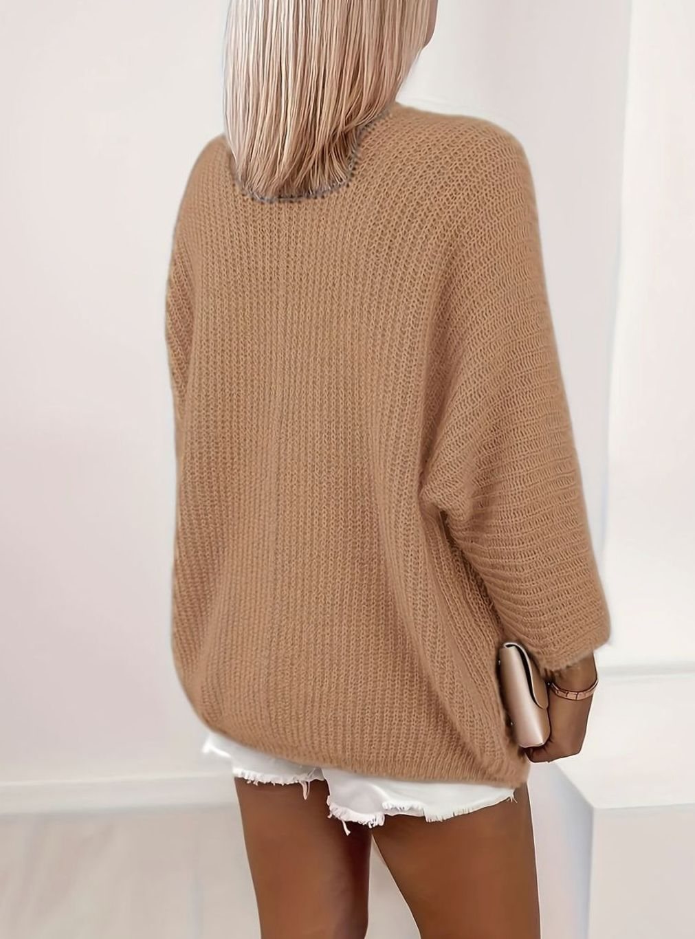 Delphine - Cardigan Élégant Oversize Grosse Maille