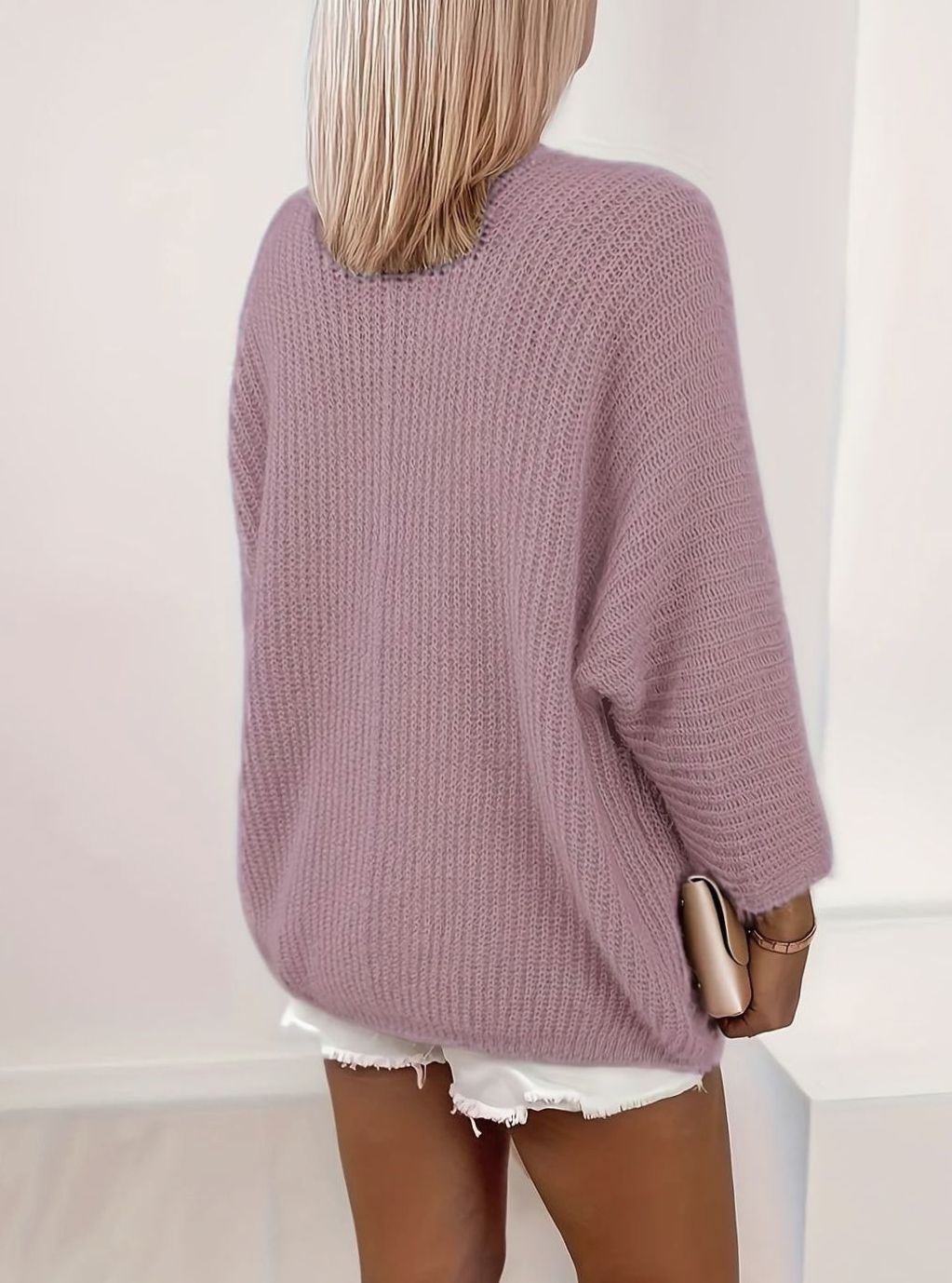 Delphine - Cardigan Élégant Oversize Grosse Maille