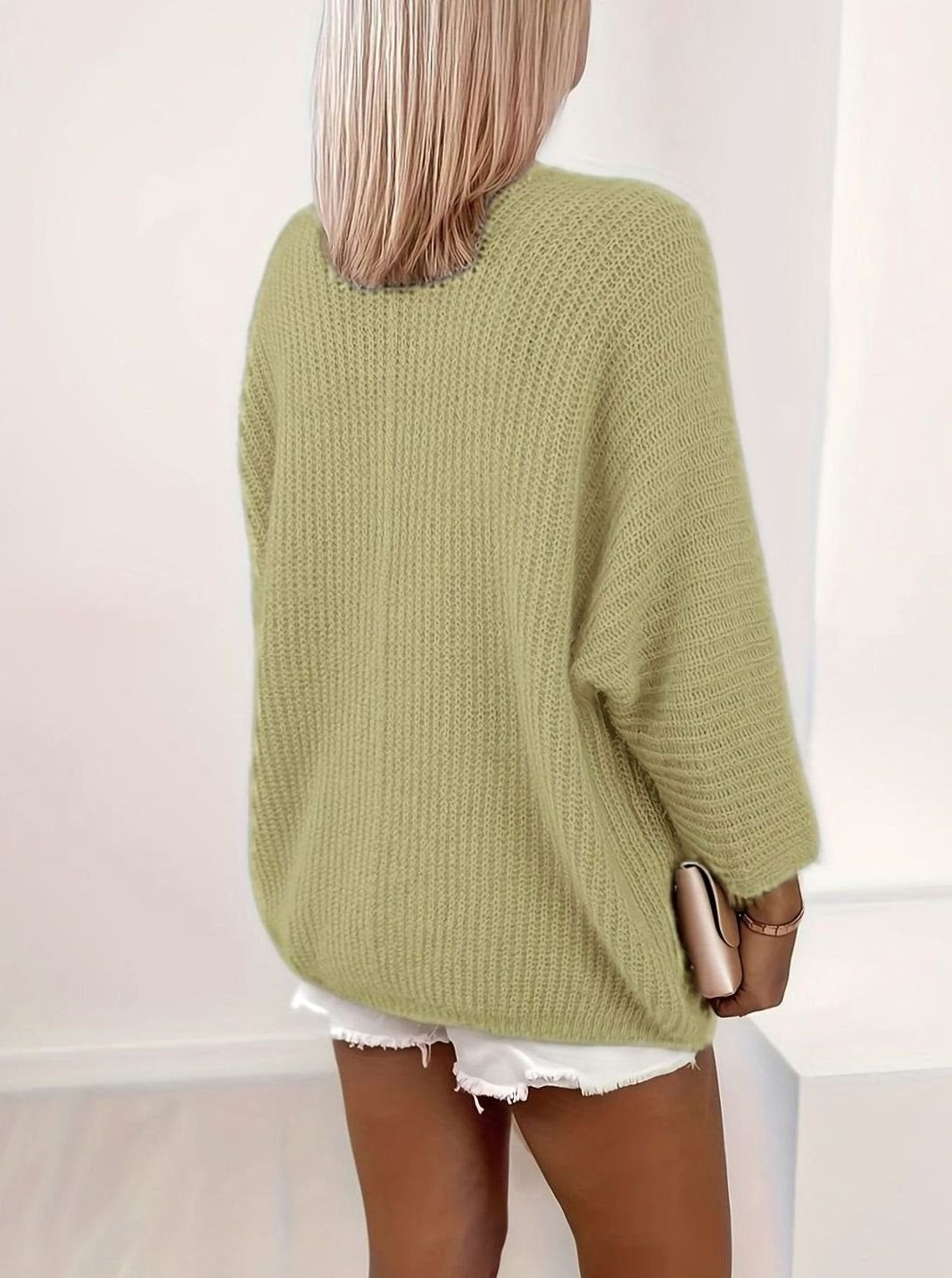Delphine - Cardigan Élégant Oversize Grosse Maille