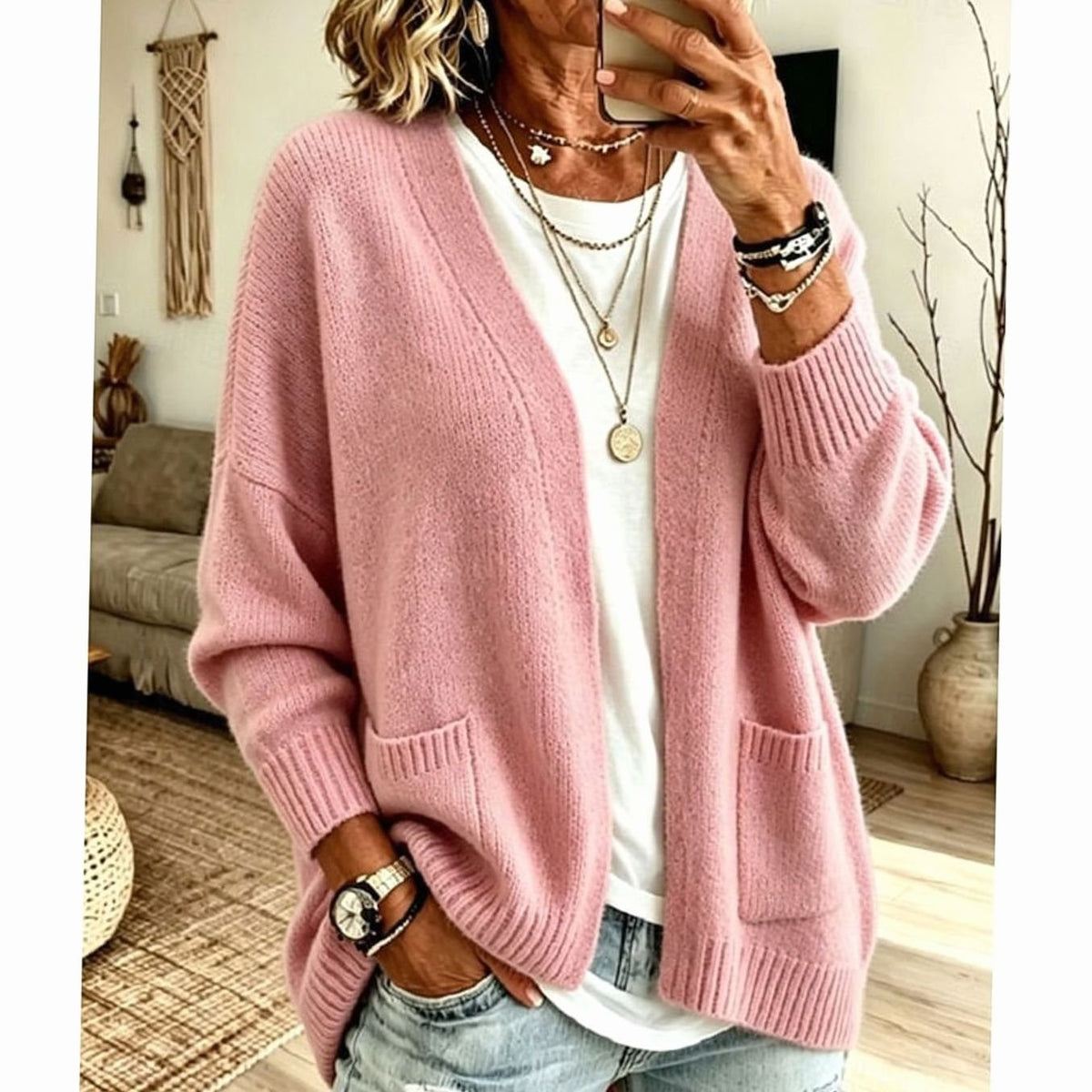 Chloé - Cardigan Élégant Oversize Maille