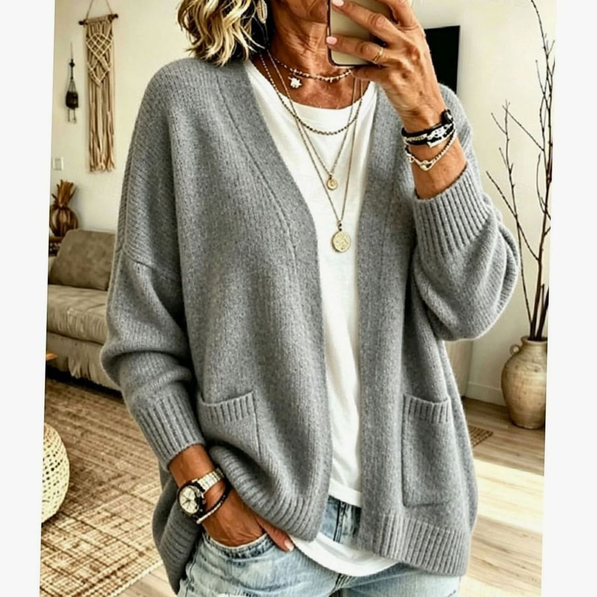 Chloé - Cardigan Élégant Oversize Maille
