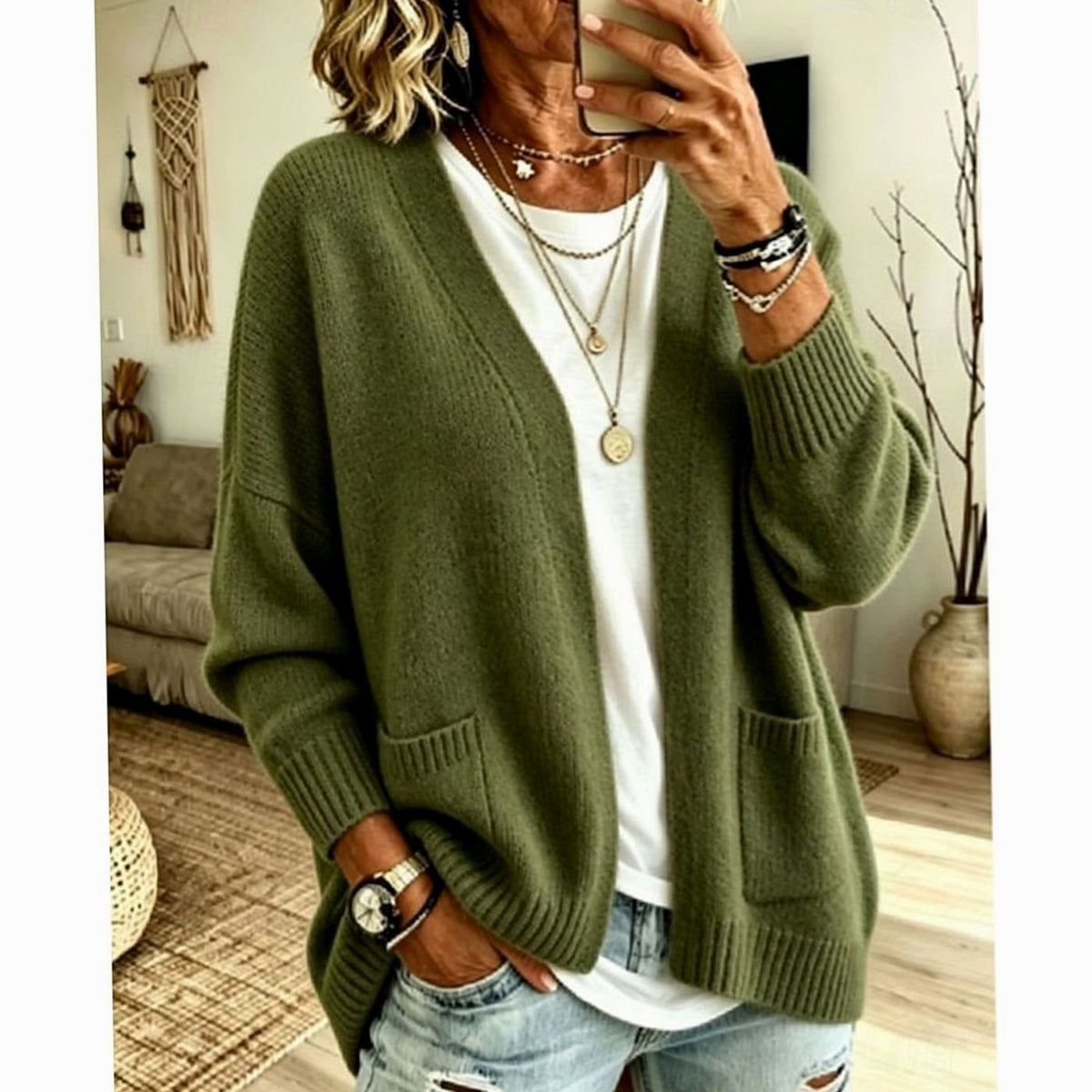 Chloé - Cardigan Élégant Oversize Maille