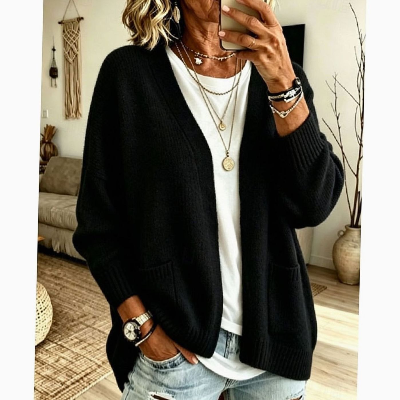 Chloé - Cardigan Élégant Oversize Maille