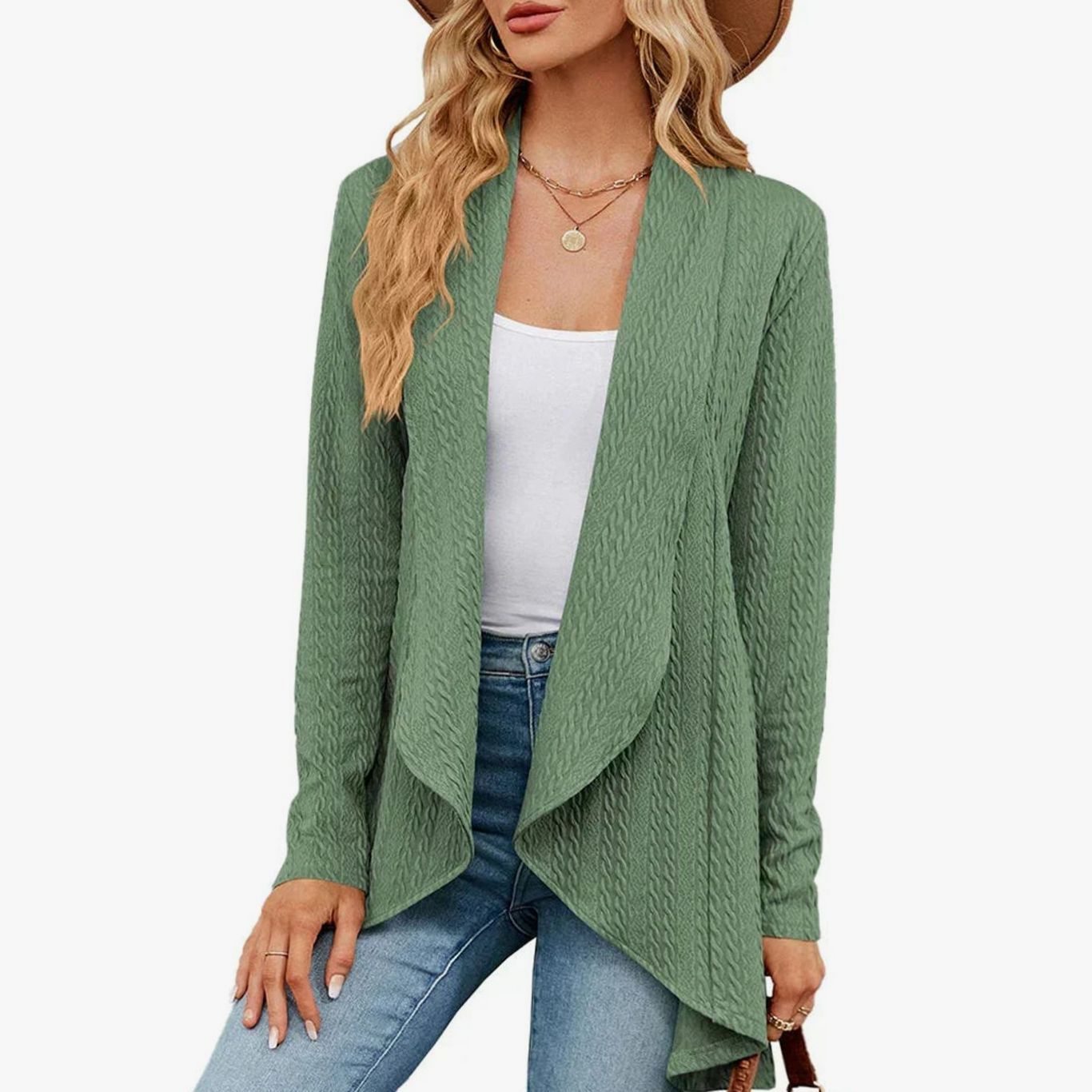 Delphine - Cardigan Élégant Ample Asymétrique