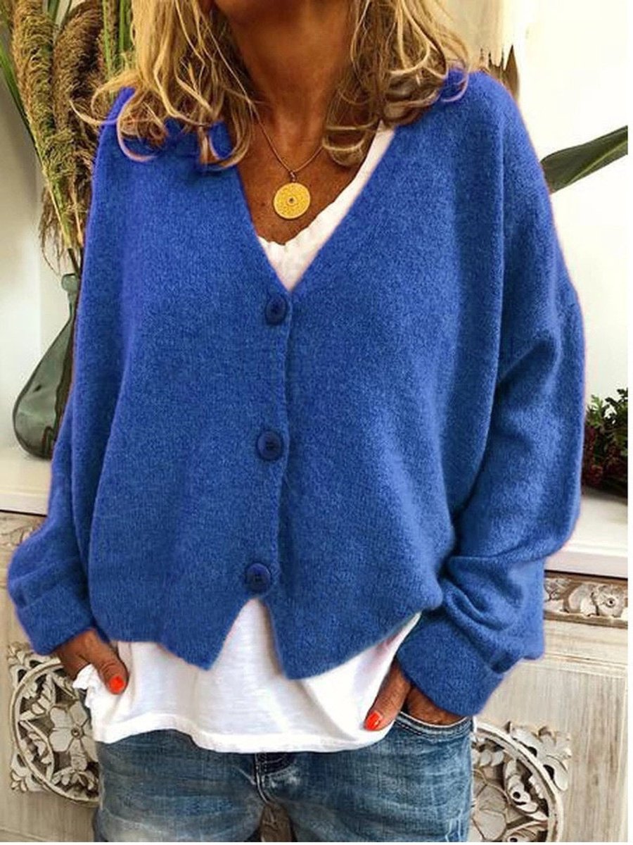 Camille - Cardigan Élégant Oversize Col V